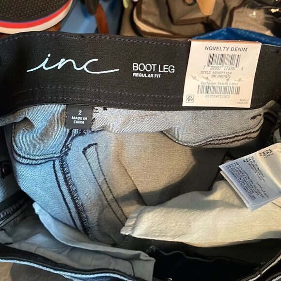 INC High Waist Button Fly Bootleg Jeans - Picture 7 of 9